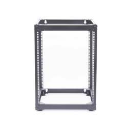 Rack Abierto de 4 Postes Instalación Pared o Piso de 14 Unidades, Ideal para Equipo de Audio!