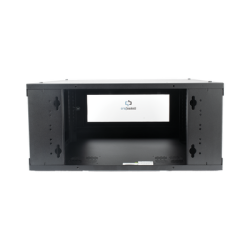 Gabinete de Pared con Puerta de Cristal Templado, 635mm de Profundidad, 4U Rack de 19'', Acero Reforzado