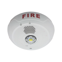 Sirena con Lámpara LED Estroboscópica, Montaje en Techo, Nivel de Candelas Seleccionable, Color blanco , Nuevo Diseño Moderno y Elegante y Menor Consumo de Corriente 