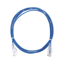 Cable de Parcheo Slim UTP Cat6 - 2 m Azul Diámetro Reducido (28 AWG)