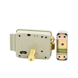 Cerradura Eléctrica con Botón de Salida / Incluye Llave  / Exterior / Izquierda