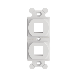 Marco de Módulo Dúplex, Para Placas Frontales Estándar NEMA 106, Acepta 2 Módulos Keystone, Color Blanco