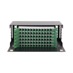 Distribuidor de Fibra Óptica con bandejas deslizables, vacío, 19in, acepta 72 adaptadores 