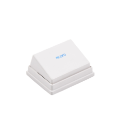Caja de pared angulada incluye 2 jacks UTP cat5e Keystone 