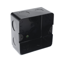 Caja de registro de acero galvanizado, 10x10 cm, Color Negro (11000-00000)