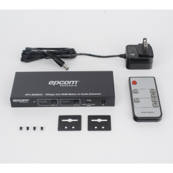 Matricial HDMI | 2x2 | 4K2K@60Hz | HDR | YCbCr 4:4:4 | EDID Auto | Extractor de Audio | Salida de audio análoga y digitalizados | HDCP 2.2 | 18 Gbps