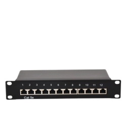 Panel de parcheo de impacto (110) Blindado (STP) de 12 puertos Cat5e, 10in 