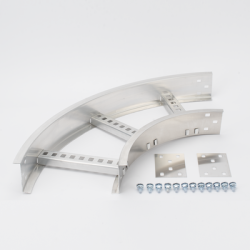 Curva Horizontal de Aluminio de 90° Perfil Z / Peralte 3 1/4