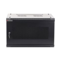 Gabinetes PRECISION, Con Puerta Perforada, de 19in, 6UR, 450mm de Profundidad, Color Negro
