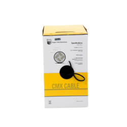 Bobina de cable de 305 m (1000 ft) Cat5e, Aleación de Cobre y Aluminio (CCA), color Negro, Uso Interior. 