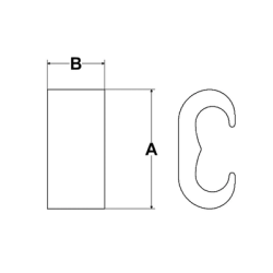 Conector Mecánico tipo YGHC-C, compresión en forma C para  calibre mínimo 1 tre- 2/0 tre y conductor máximo 6 sol - 2 tre.