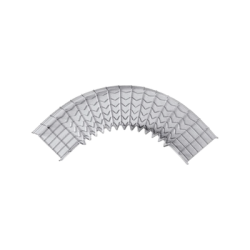 Curva Pre-Fabricada Horizontal de 90° con medidas de 54 mm de Peralte y 50 mm Ancho (54/50 mm)