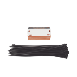 Etiqueta Autolaminada para Identificación de Fibra Optica Paquete de 25 piezas, Para Uso Interior/Exterior, Dimensiones de 90 x 50 mm, Color Negro con Naranja