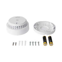 (HikFire) Detector de Humo Óptico Hikvision / Tecnología Avanzada de Detección de Incendios / Alarma Temprana y Fiabilidad Certificada / Soporta Salida de Alarma