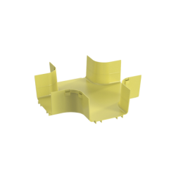 Accesorio de 4 Vías Horizontal, Con Ángulos a 90º, Para Canaletas FiberRunner™ 6X4, Color Amarillo