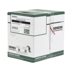 Bobina de 152 Metros de Alambre / 2 x 18 AWG / BLINDADO / Tipo FPLR / Color Rojo / Para Aplicaciones en Sistemas de Detección de Incendio y Sistemas de Evacuación