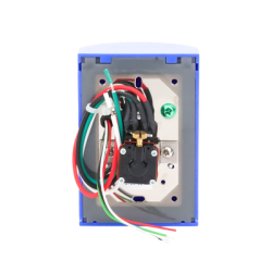 Botón De Salida De Emergencia Con Bocina De Advertencia Integrada, Interior/Exterior, Texto En Ingles, Tapa Protectora De Policarbonato Súper Resistente, Llave Para Restablecer