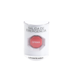 Botón Multipropósito, Texto Salida De Emergencia, Llave para Restablecer, Bocina Integrada De Alarma, Tapa De Policarbonato, 2 Relevadores forma C, Interior