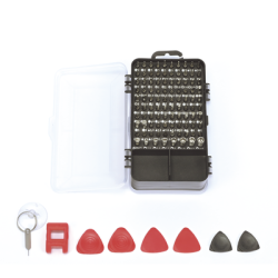 Juego de Reparación de Pantallas o Dispositivos Electrónicos de Uso Fino con 115 piezas con Estuche de Almacenaje.