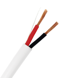 Bobina de 152 Metros / 16AWG 2 Conductores / Cable Profesional de ALTA FIDELIDAD 100% Cobre / Interior / Color Blanco / Libre de Oxígeno / Para Aplicaciones de Audio, Control de Acceso y Automatización 