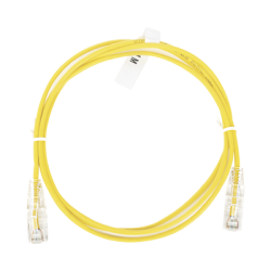 Cable de Parcheo Slim UTP Cat6 - 1 metro, Amarillo, Diámetro Reducido (28 AWG)