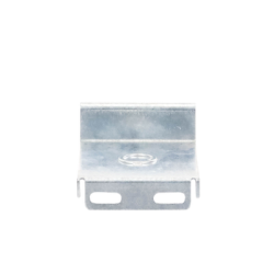 Placa salida a tubo automática con chequeador 1/2 y 3/4 de 116 mm, con acabado Electro Zinc