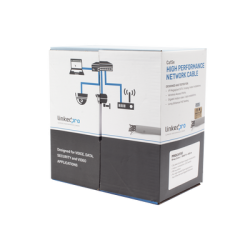 Bobina de cable de 305 m, ( 1000 ft ), Cat5e, alto desempeño, de color Gris, UL, para aplicaciones en video vigilancia, redes de datos. Uso Interior