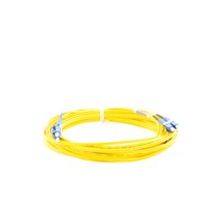 Jumper de Fibra Optica Monomodo 9/125 OS2, LC-LC Duplex, OFNR (Riser), Color Amarillo, 10 Metros
