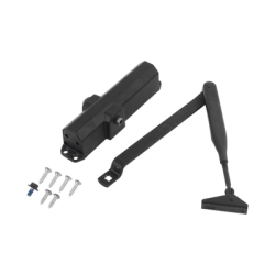 Cierrapuertas Fuerza 4/ Para puertas de hasta 1100 mm de Ancho/ Color Negro /Certificación UL