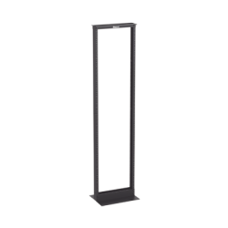 Rack de Dos Postes Estándar de 19 in, Rieles Numerados y Roscados #12-24, Fabricado en Aluminio, 45 Unidades de Rack, Color Negro