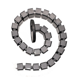 Portacable de tipo Cadena para Escritorio / Organizador de Cables Vertical Articulado / 1200mm de Longitud / Evita que los Cables se Enreden o Tensen al momento de Elevar la Altura