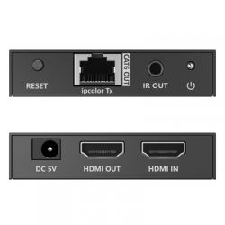 Kit Extensor HDMI para distancias de 70 metros / Resolución 4K x 2K@ 60 Hz/ Cat 6, 6a y 7 / IPCOLOR / CERO LATENCIA / SIN COMPRIMIR / Salida Loop / Control IR  / Salida de audio de 3.5mm / PoC