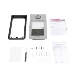 Videoportero IP 2 Megapixel / Llamada y Apertura Remota desde App Hik-Connect / PoE / Exterior IP65 + Antivandalico IK08 / 1 Departamento / Apertura con Tarjeta / Soporta 2 Puertas y hasta 6 Monitores